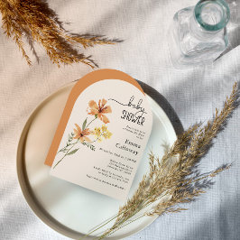 Cute Wildflower Baby shower Kaart