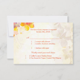 Cute Wildflower Garden Wedding Meal Choice RSVP