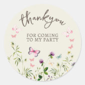 Cute Wildflower Hartelijk dank, Sticker van partij (Voorkant)