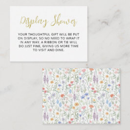 Cute Wildflower Pattern Enclosure Card Informatiekaartje