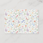 Cute Wildflower Pattern Enclosure Card Informatiekaartje (Achterkant)