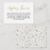 Cute Wildflower Pattern Enclosure Card Informatiekaartje (Voorkant / Achterkant)