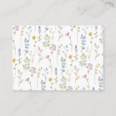 Cute Wildflower Pattern Informatiekaartje (Achterkant)
