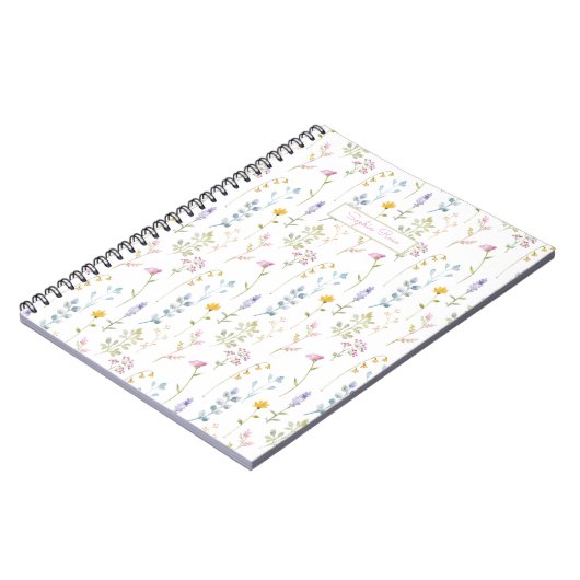 Cute Wildflower Pattern Notitieboek (Linkerzijde)