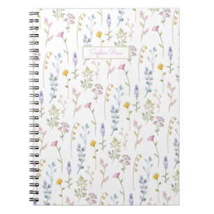 Cute Wildflower Pattern Notitieboek