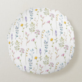Cute Wildflower Pattern Rond Kussen