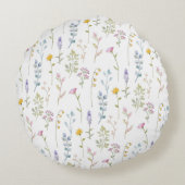 Cute Wildflower Pattern Rond Kussen (Achterkant)