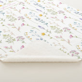 Cute Wildflower Pattern Sherpa Deken (3/4)