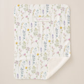 Cute Wildflower Pattern Sherpa Deken (Voorkant)
