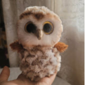 Cute Wildlife Of An Owl's Echo: Autumn's Guardian Canvas Afdruk