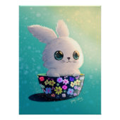 Cute Wildlife Of Spring Guardian: Bunny in Bloom Perfect Poster (Voorkant)
