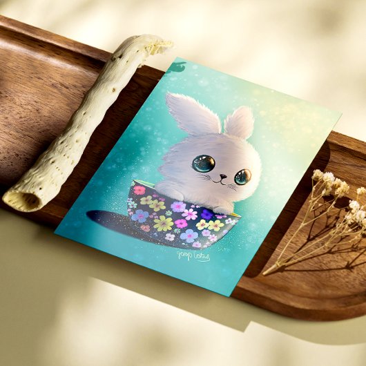Cute Wildlife Of Spring Guardian: Bunny in Bloom Perfect Poster