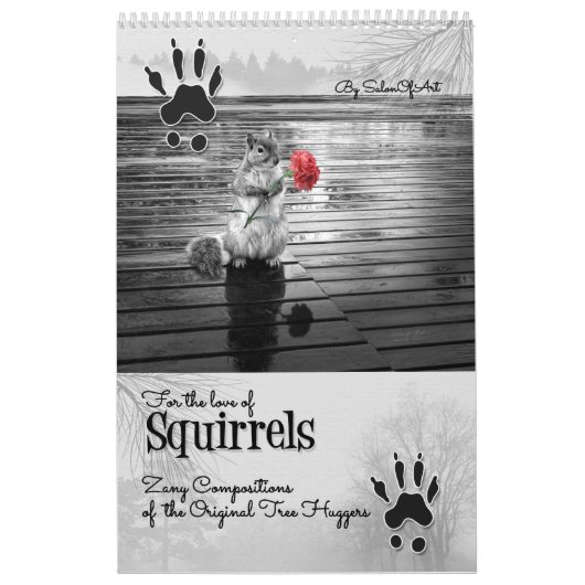Cute Wildlife Squirrel Lovers 12 maanden Kalender (Hoes)