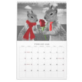 Cute Wildlife Squirrel Lovers 12 maanden Kalender (Feb 2026)