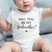Cute Will you be my Godmoeder Voorstel Romper