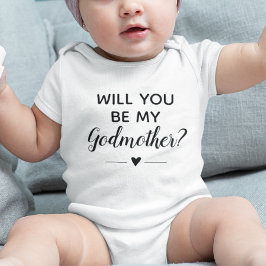 Cute Will you be my Godmoeder Voorstel Romper
