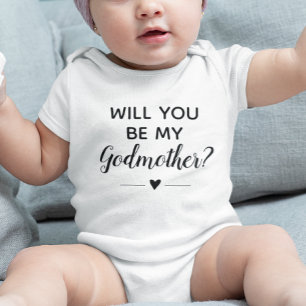 Cute Will you be my Godmoeder Voorstel Romper