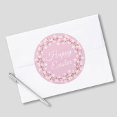 Cute Willow Happy Paasroze Ronde Sticker