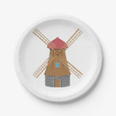 Cute Windmill Papieren Bordje (Voorkant)