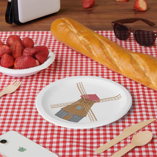 Cute Windmill Papieren Bordje