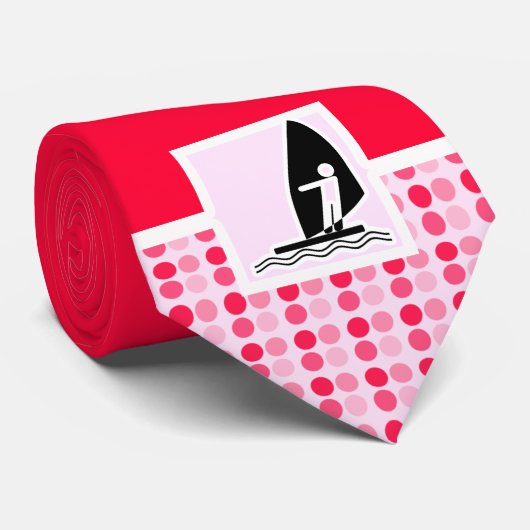 Cute Windsurfing Stropdas (Opgerold)