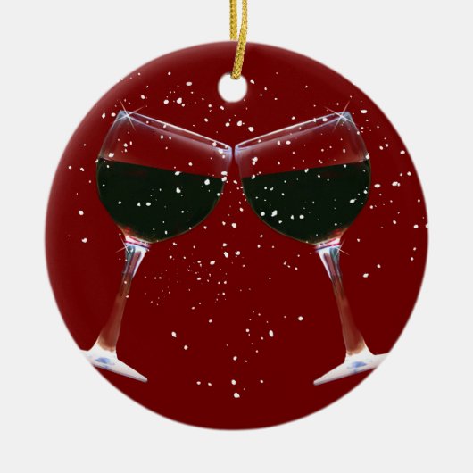 Cute Wine Country Xmas Ornament (Voorkant)