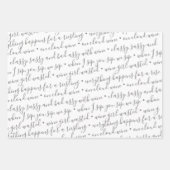 Cute Wine Gift Typography Stripes Inpakpapier Vel (Voorkant 2)