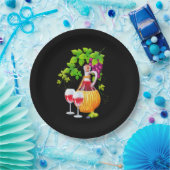 Cute wine party papieren bordje (Feest)