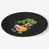 Cute wine party papieren bordje (Gekanteld)