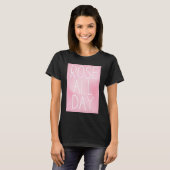 Cute, Wine, Rose All Day, women's top,  for wine T-shirt (Voorkant volledig)