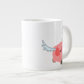 Cute Winged Cartoon Pig Grote Koffiekop (Voorkant rechts)