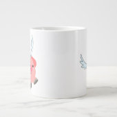 Cute Winged Cartoon Pig Grote Koffiekop (Voorkant)