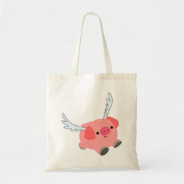 Cute Winged Cartoon Pig Tote Bag