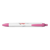 Cute Winged Cartoon Pig Zwarte Inkt Pen (Achterkant)