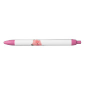 Cute Winged Cartoon Pig Zwarte Inkt Pen (Voorkant)
