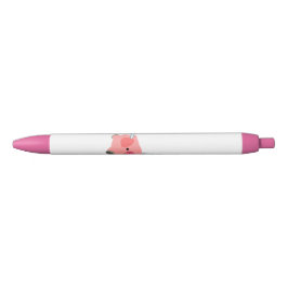 Cute Winged Cartoon Pig Zwarte Inkt Pen