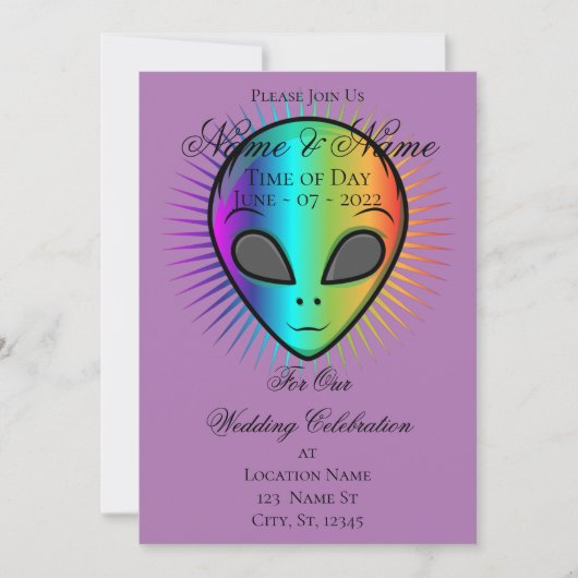 Cute Winking Alien Head Thunder_Cove Kaart (Voorkant)