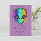 Cute Winking Alien Head Thunder_Cove Kaart (Staand voorkant)