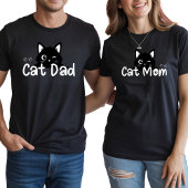 Cute Winking Black Cat Dad T-shirt