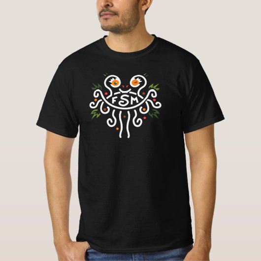 Cute Winking Flying Spaghetti Monster T-shirt (Voorkant)