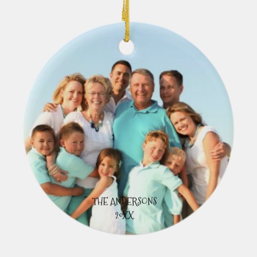 Cute Winking Rudolf Reindeer Fotokerstmis Keramisch Ornament (Achterkant)