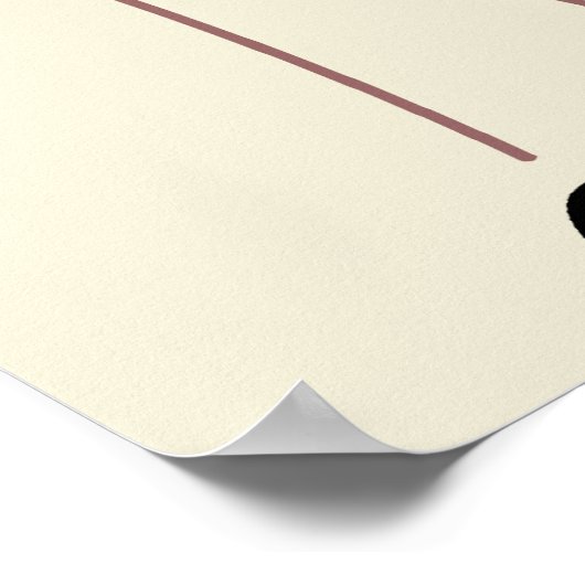 Cute Winking Siamese Cat Cartoon Poster (Hoek)