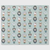Cute Winter Animals Cadeaupapier (Vlak)