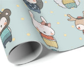 Cute Winter Animals Cadeaupapier (Rol Hoek)