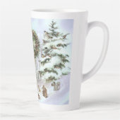 Cute Winter Animals Latte Mok (Rechts)