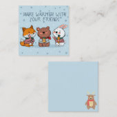 Cute Winter Animals Notitiekaartje (Voorkant / Achterkant)