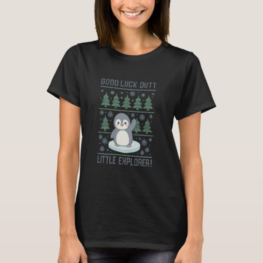 Cute Winter Arctic Animal Sweater-Style T-Shirt (Voorkant)