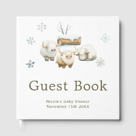 Cute Winter Arctic Cow Baby Shower  Gastenboek