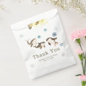 Cute Winter Arctic Whale Birthday Party Bedankzakje (Gezegeld)