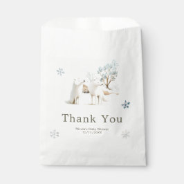 Cute Winter Arctic Wolf Baby Shower Bedankzakje